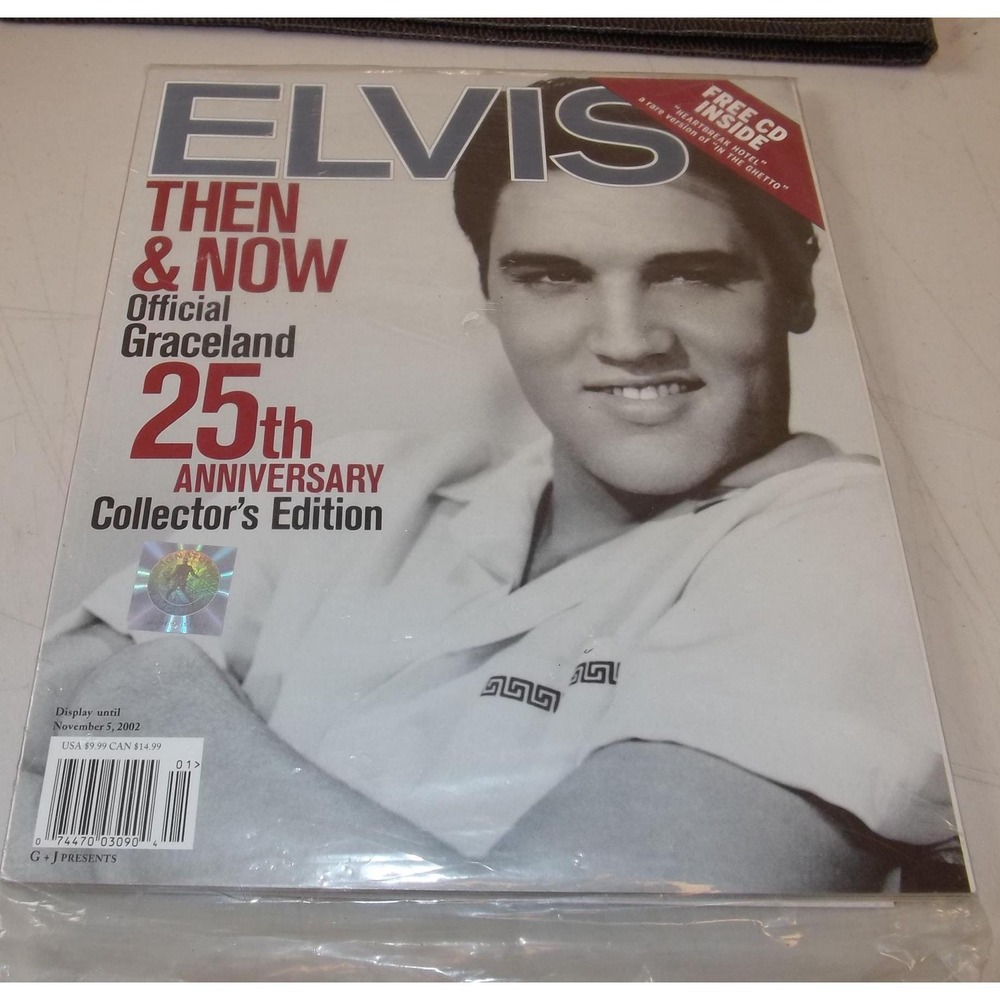 Elvis Then & Now Magazine – 25th Anniversary Edition with CD, Unopened